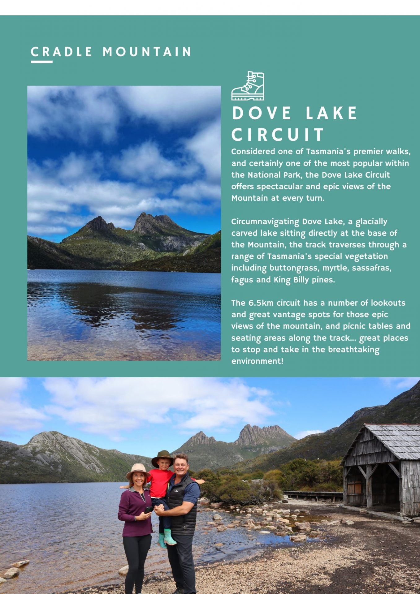 Cradle Mountain–Lake St Clair National Park scenery in Tasmania
